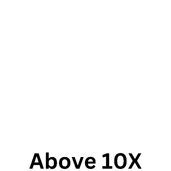 Above 10X